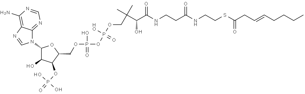 Coenzyme A, S-(3E)-3-octenoate Struktur