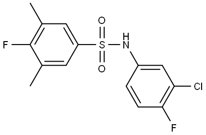 Benzenesulfonamide, N-(3-chloro-4-fluorophenyl)-4-fluoro-3,5-dimethyl- Struktur