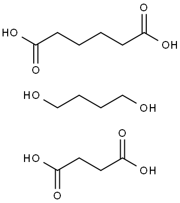 Hexanedioic acid polymer with butanedioic acid and 1,4-butanediol Struktur