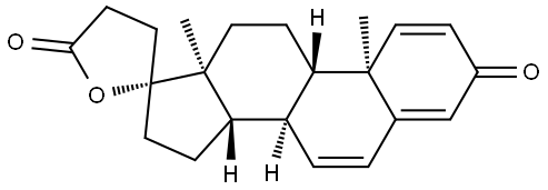 Pregna-1,4,6-triene-21-carboxylic acid, 17-hydroxy-3-oxo-, γ-lactone, (17α)- Struktur