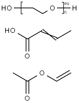 2-butenoic acid, polymer with ethenyl acetate and alpha-hydro-omega-hydroxypo Struktur