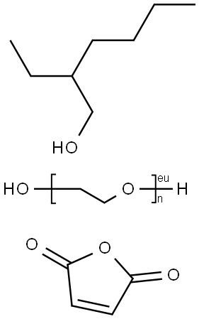 2,5-Furandione, polymer with α-hydro-ω-hydroxypoly( oxy-1,2-ethanediyl), 2-ethylhexyl ester Struktur