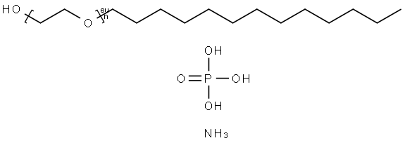 Poly(oxy-1,2-ethanediyl), .alpha.-tridecyl-.omega.-hydroxy-, phosphate, ammonium salt Struktur