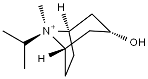 (3-endo,8-syn)-3-Hydroxy-8-methyl-8-(1-methylethyl)-8-azoniabicyclo[3.2.1]octane Struktur