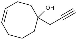 4-Cycloocten-1-ol, 1-(2-propyn-1-yl)- Struktur