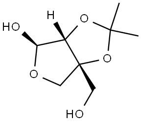 D-Apio-β-D-furanose, 2,3-O-(1-methylethylidene)- Struktur