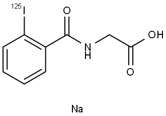 2-Iodohippuric acid sodium salt-125I Struktur