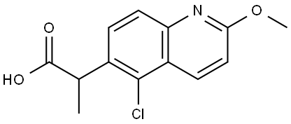 2-(5-chloro-2-methoxyquinolin-6-yl)propanoic acid Struktur