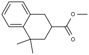 methyl 4,4-dimethyl-1,2,3,4-tetrahydronaphthalene-2-carboxylate Struktur