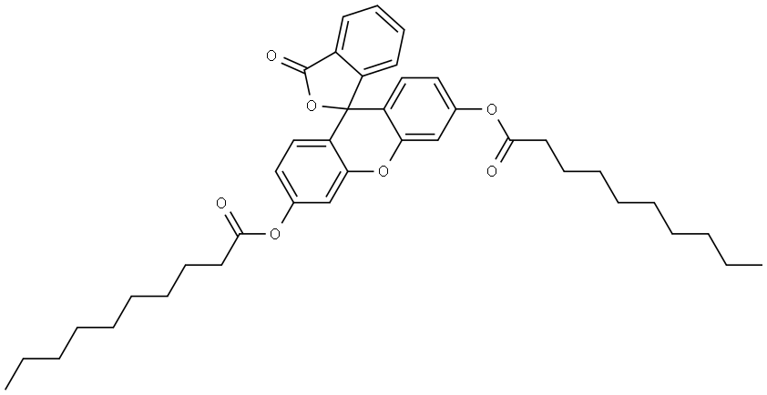 Fluorescein didecanoate Struktur