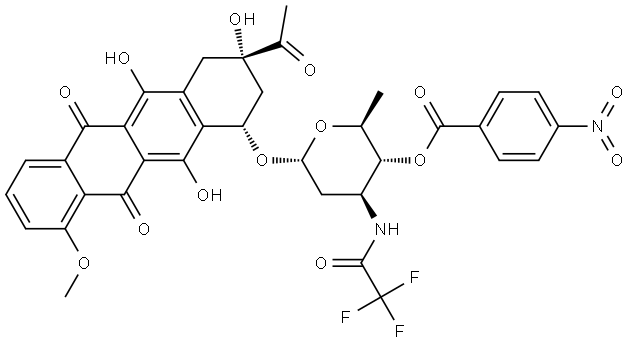 5,12-Naphthacenedione, 8-acetyl-7,8,9,10-tetrahydro-6,8,11-trihydroxy-1-methoxy-10-[[2,3,6-trideoxy-4-O-(4-nitrobenzoyl)-3-[(trifluoroacetyl)amino]-α-L-arabino-hexopyranosyl]oxy]-, (8S,10S)- (9CI)