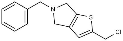 5-benzyl-2-(chloromethyl)-5,6-dihydro-4H-thieno[2,3-c]pyrrole Struktur