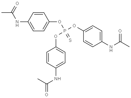 Acetamide, N,N',N''-[phosphinothioylidynetris(oxy-4,1-phenylene)]tris- Struktur