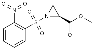 2-Aziridinecarboxylic acid, 1-[(2-nitrophenyl)sulfonyl]-, methyl ester, (2S)- Struktur