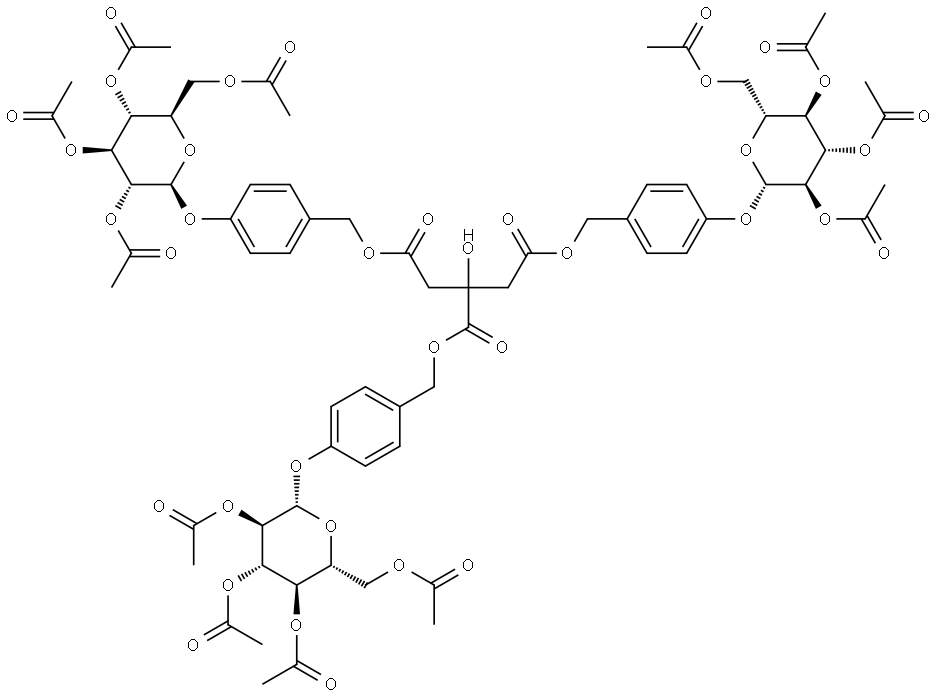 β-D-Glucopyranoside, [[3-hydroxy-1,5-dioxo-3-[[[4-[(2,3,4,6-tetra-O-acetyl-β-D-glucopyranosyl)oxy]phenyl]methoxy]carbonyl]-1,5-pentanediyl]bis(oxymethylene-4,1-phenylene)]bis-, 2,2',3,3',4,4',6,6'-octaacetate