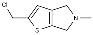 2-(chloromethyl)-5-methyl-5,6-dihydro-4H-thieno[2,3-c]pyrrole Struktur