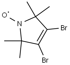 3,4-Dibromo-1-oxyl-2,2,5,5-tetramethyl-Δ3-pyrroline Struktur