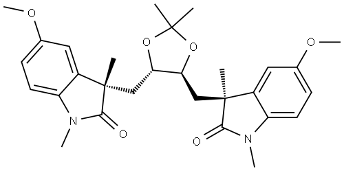 2H-Indol-2-one, 3,3'-[[(4S,5S)-2,2-dimethyl-1,3-dioxolane-4,5-diyl]bis(methylene)]bis[1,3-dihydro-5-methoxy-1,3-dimethyl-, (3S,3'S)- (9CI)