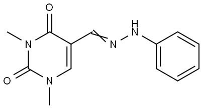 5-Pyrimidinecarboxaldehyde, 1,2,3,4-tetrahydro-1,3-dimethyl-2,4-dioxo-, 5-(2-phenylhydrazone)