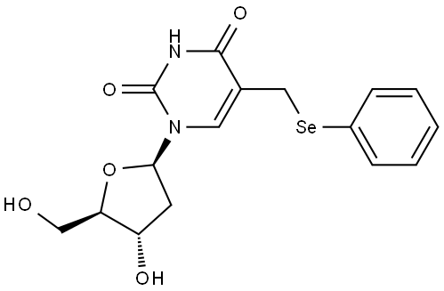 Thymidine, α-(phenylseleno)- Struktur