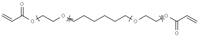 Poly(oxy-1,2-ethanediyl), .alpha.,.alpha.-1,6-hexanediylbis.omega.-(1-oxo-2-propenyl)oxy- Struktur