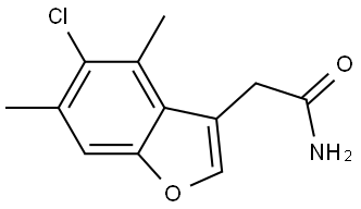 2-(5-CHLORO-4,6-DIMETHYL-1-BENZOFURAN-3-YL)ACETAMIDE Struktur