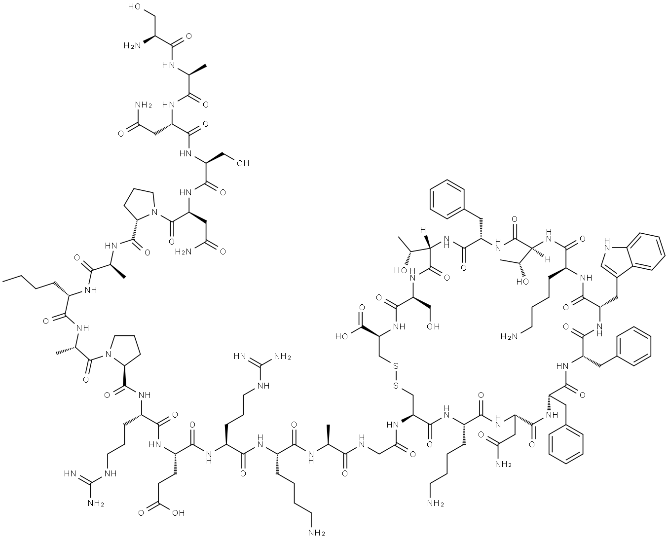 Somatostatin-28 (sheep), 8-L-norleucine- (9CI) Struktur