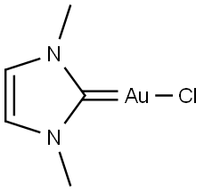 Gold, chloro(1,3-dihydro-1,3-dimethyl-2H-imidazol-2-ylidene)- Struktur