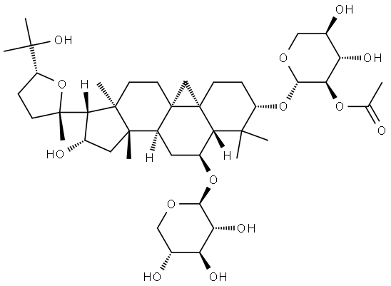 β-D-Xylopyranoside, (3β,6α,16β,24R)-3-[(2-O-acetyl-β-D-xylopyranosyl)oxy]-20,24-epoxy-16,25-dihydroxy-9,19-cyclolanostan-6-yl (9CI)