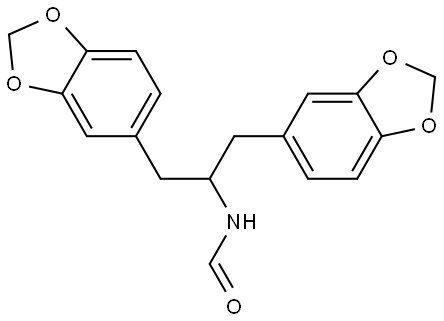 Formamide, N-[2-(1,3-benzodioxol-5-yl)-1-(1,3-benzodioxol-5-ylmethyl)ethyl]- Struktur