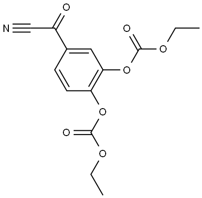 Benzoyl cyanide, 3,4-bis(carbethoxyoxy)- (1CI)