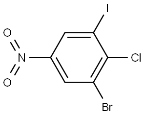 1-Bromo-2-chloro-3-iodo-5-nitro-benzene Struktur