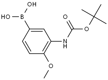 Carbamic acid, (5-borono-2-methoxyphenyl)-, C-(1,1-dimethylethyl) ester (9CI) Struktur