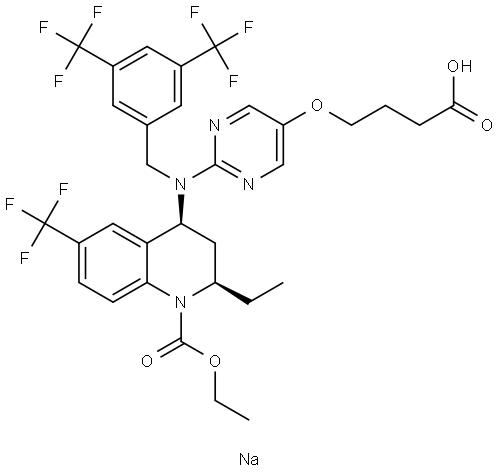 Obicetrapib sodium Struktur