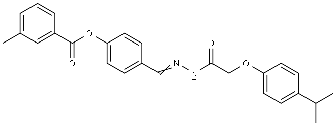 4-(2-((4-ISOPROPYLPHENOXY)ACETYL)CARBOHYDRAZONOYL)PHENYL 3-METHYLBENZOATE Struktur