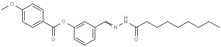 3-(2-NONANOYLCARBOHYDRAZONOYL)PHENYL 4-METHOXYBENZOATE Struktur