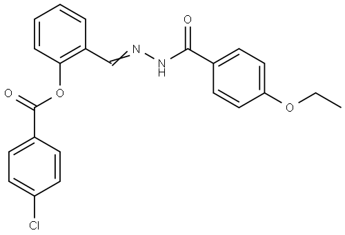 2-(2-(4-ETHOXYBENZOYL)CARBOHYDRAZONOYL)PHENYL 4-CHLOROBENZOATE Struktur