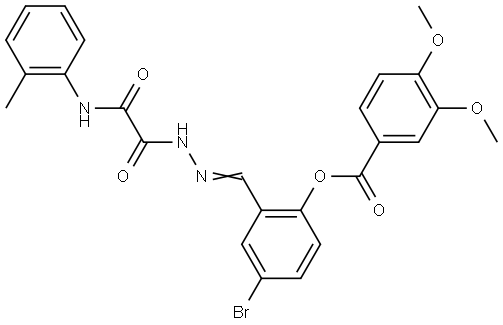 4-BR-2-(2-(OXO(2-TOLUIDINO)ACETYL)CARBOHYDRAZONOYL)PHENYL 3,4-DIMETHOXYBENZOATE Struktur