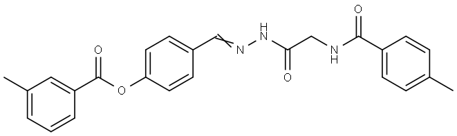 4-(2-(((4-METHYLBENZOYL)AMINO)ACETYL)CARBOHYDRAZONOYL)PHENYL 3-METHYLBENZOATE Struktur