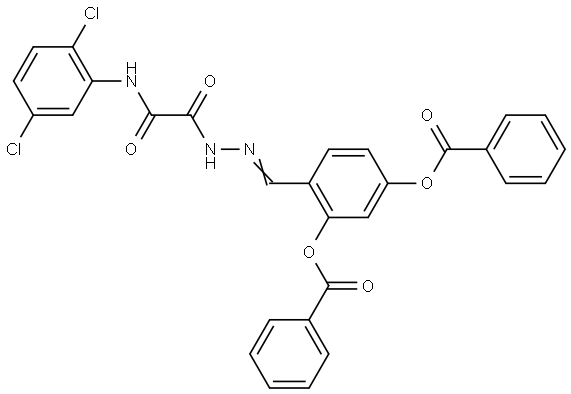 5-(BENZOYLOXY)-2-(2-((2,5-DICHLOROANILINO)(OXO)AC)CARBOHYDRAZONOYL)PH BENZOATE Struktur