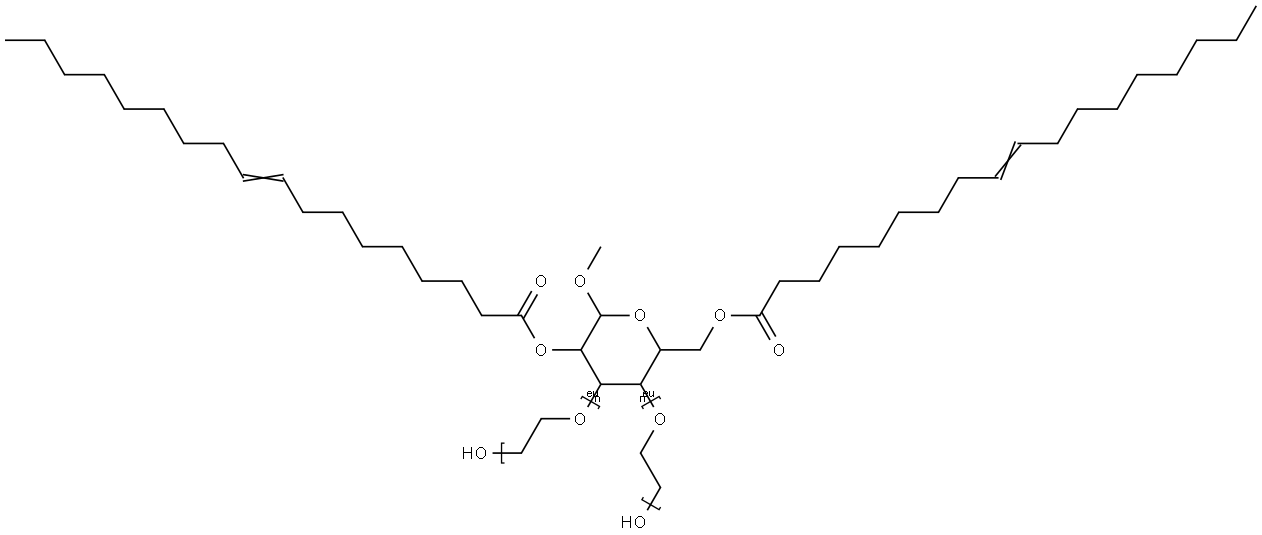 ETHOXYLATED METHYL GLUCOSIDE DIOLEATE Struktur