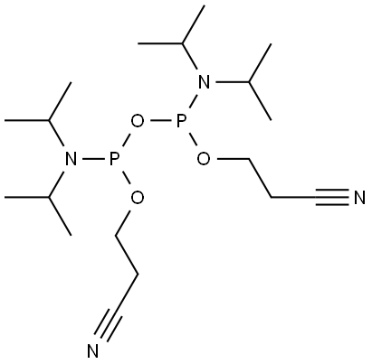 P,P'-Diamidodiphosphorous acid, N,N,N',N'-tetrakis(1-methylethyl)-, P,P'-bis(2-cyanoethyl) ester Struktur