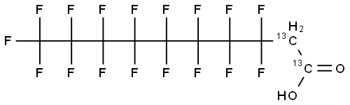 2-Perfluorooctyl-[1,2-13C2]-ethanoic Acid Struktur