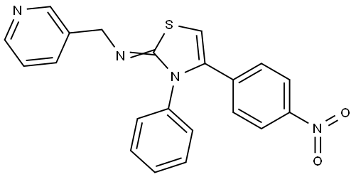 N-(4-(4-NITROPHENYL)-3-PHENYL-1,3-THIAZOL-2(3H)-YLIDENE)(3-PYRIDINYL)METHANAMINE Struktur