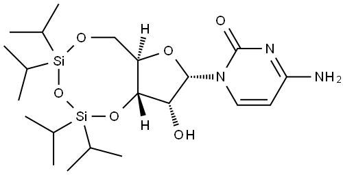 3,5-O-[1,1,3,3-tetrakis(1-methylethyl)-1,3-disiloxanediyl]cytidine Struktur