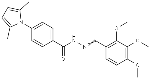 4-(2,5-DIMETHYL-1H-PYRROL-1-YL)-N'-(2,3,4-TRIMETHOXYBENZYLIDENE)BENZOHYDRAZIDE Struktur