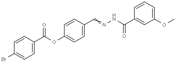 4-(2-(3-METHOXYBENZOYL)CARBOHYDRAZONOYL)PHENYL 4-BROMOBENZOATE Struktur