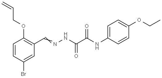 2-(2-(2-(ALLYLOXY)-5-BR-BENZYLIDENE)HYDRAZINO)-N-(4-ETHOXYPHENYL)-2-OXOACETAMIDE Struktur