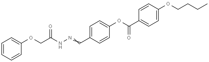 4-(2-(PHENOXYACETYL)CARBOHYDRAZONOYL)PHENYL 4-BUTOXYBENZOATE Struktur