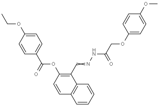 1-(2-((4-METHOXYPHENOXY)ACETYL)CARBOHYDRAZONOYL)-2-NAPHTHYL 4-ETHOXYBENZOATE Struktur